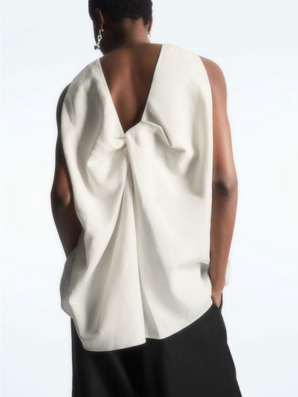 Cos White Twist Back Tank Top